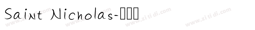 Saint Nicholas字体转换